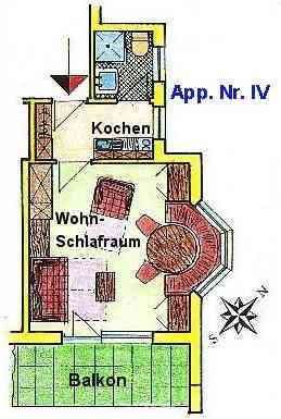 Grundriss der Ferienwohnung Nr.IV